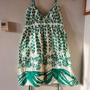 SOLD Babydoll/empire waist dress with green vines!